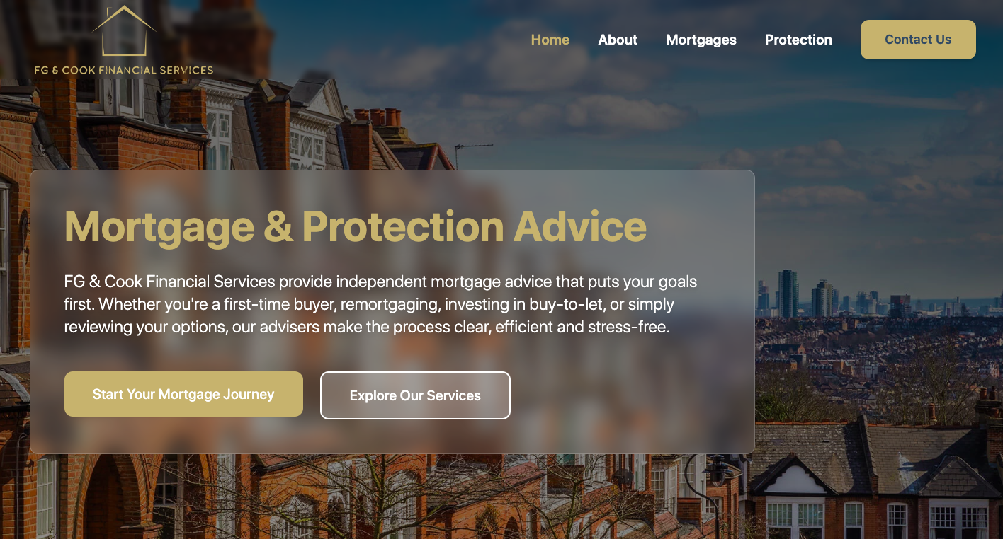 FG & Cook Financial Services website screenshot
